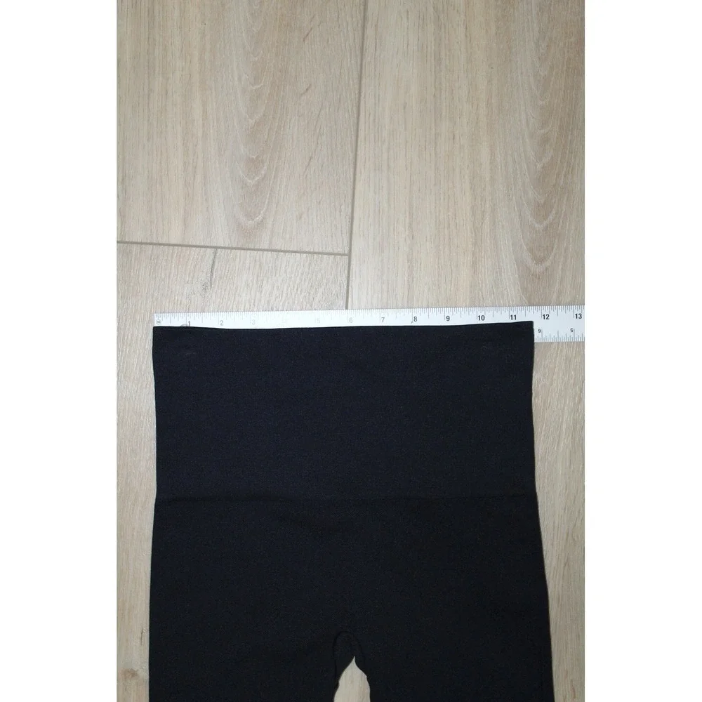 Spanx Look at Me Now Seamless Leggings Navy Herringbone Ribbed High Waist Size M